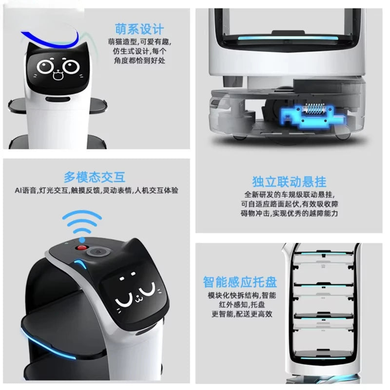 E-Commerce Food Delivery Robot Battery Robot Server Restaurant for Delivering