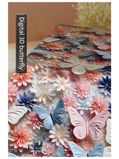 Digital Printed Rayon Fabric Summer By Meters for Women Dress Pajamas Cool Blankets Diy Sewing Soft Smooth Floral Textile Cloth