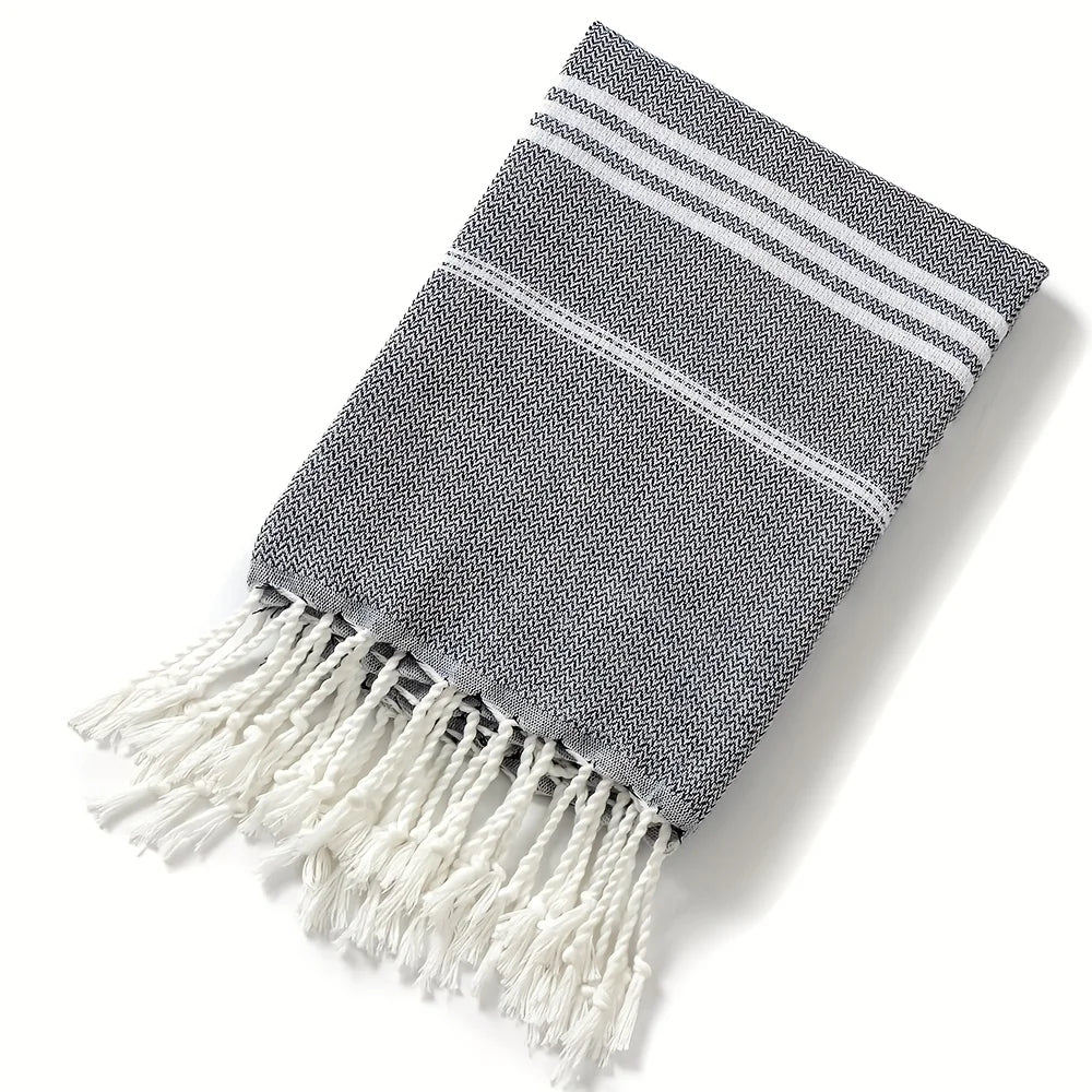 Turkish Beach Towel 90*180CM Sauna Spa Gym sports Fitness Fringed Bath Towel kitchen Soft Absorbent Quick drying towels