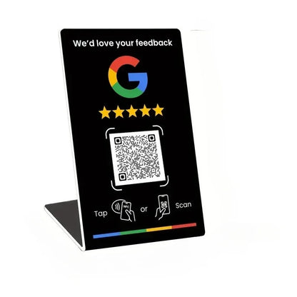 13.56MHz Programmable Acrylicl with Self-adhesive Backing NFC Table Sticker Diameter 10CM Google Reviews NFC Sticker NFC 215