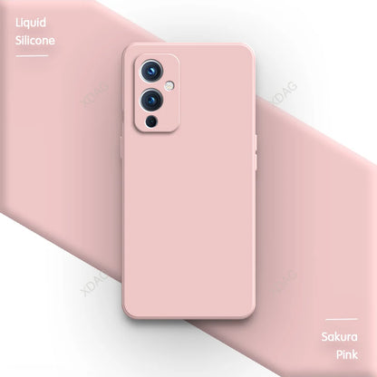 Square Liquid Silicone for OnePlus One Plus 7 7T 8 8T 9 Pro 9R 9RT T 10R Ace Nord N20 Original Soft Camera Protective Back Cover