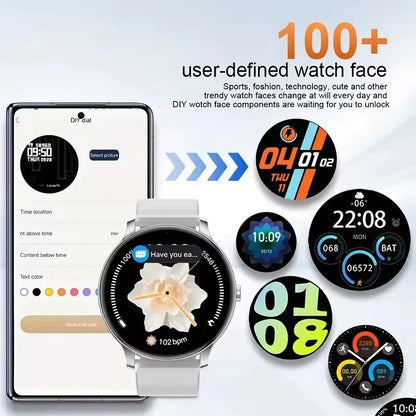 2026 Smart Watch Women Round Smartwatch Bluetooth Call Men Fitness Tracker Bracelet Custom Watch Face Watches For Android IOS