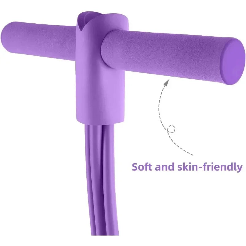 4-Level Resistance Band Tensioner with Non-Slip Handles - Home Fitness Equipment for Abdominal Muscle Training Yoga Abdominal
