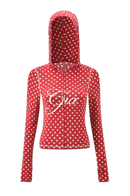 GIA Front Shoulder Slim Fit Jacket Pants Set with Letter Print Design Hooded Zipper Snake Pattern Short Fit Streetwear