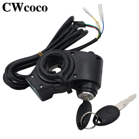 Electric Bicycle Thumb Throttle Voltmeter Digital Voltage Display Red Screen Lock Speed Control Electric E-Bike Turning Handle