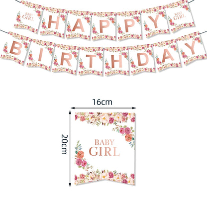 Rose Gold Party Supplies Disposable Tableware Set Diamond Glitter Paper Plate Cup Wedding Birthday Party Decoration Kid Balloons