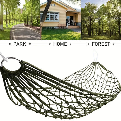 Outdoor Sports Hammock, Camping Hammock with Nylon Ropes And Hooks, Suitable for Gardens, Beaches, Patios, And Travel