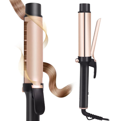 Hatteker 36mm Large Curling Iron Wave Hair Setter for Bangs And Home Use Egg Roll Hair Styler Compact Size for Easy Handling