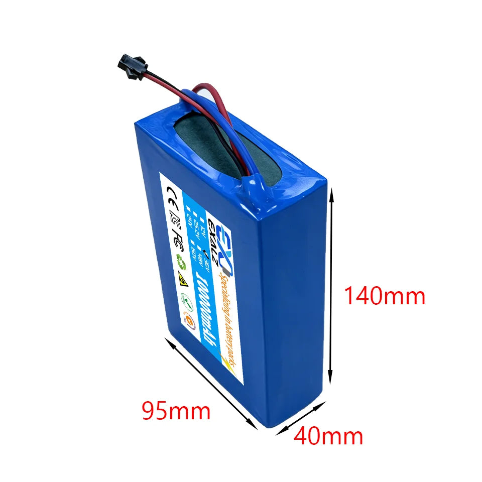 36V Hoverboard Scooter Battery 10S2P 100Ah 18650 Rechargeable Lithium Pack for Skateboard Ultra Thin BMS XT60 Plug