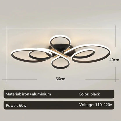 Low Floor Living Room Ceiling Lights Remote Control Modern LED Surface Mounted Light Fixture Dining Room led Ceiling Lamps Dimme