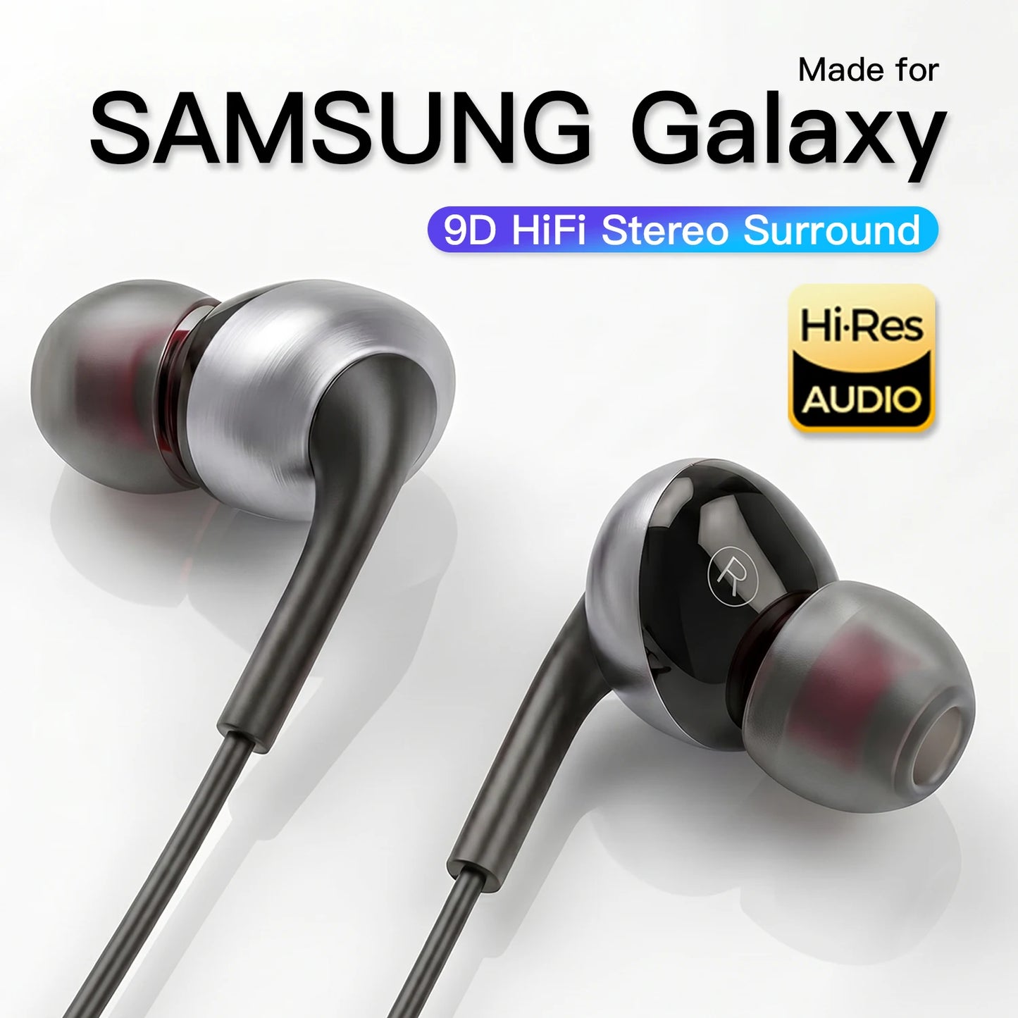 USB Type C in Ear Headphones HiFi Stereo Earphones With HD Mic Wired Earbuds For Samsung Galaxy S25 S24 S23 Wire Control Headset