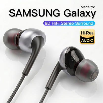 USB Type C in Ear Headphones HiFi Stereo Earphones With HD Mic Wired Earbuds For Samsung Galaxy S25 S24 S23 Wire Control Headset