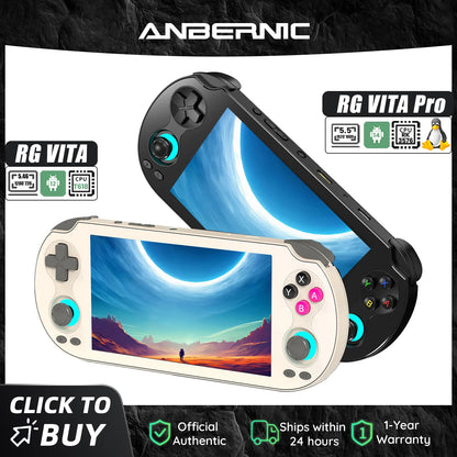 Anbernic RG VITA/RG VITA Pro Handheld Game Console Android Retro Game Player 5000mAh Supports RixelHK Wifi Online Multi-playerix
