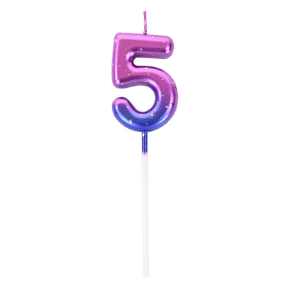 Gradient Cake Candles 0-9 Number Cake Topper Ins Birthday Cakes Toppers Birthdays Party Cupcake Decoration DIY Baking Supplies