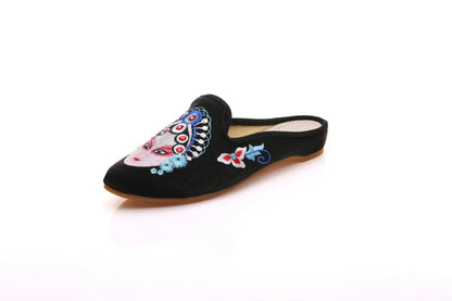 Harajuku Embroidered Slippers | Vintage Ethnic-Style Sandals | Women's Casual Streetwear Footwear