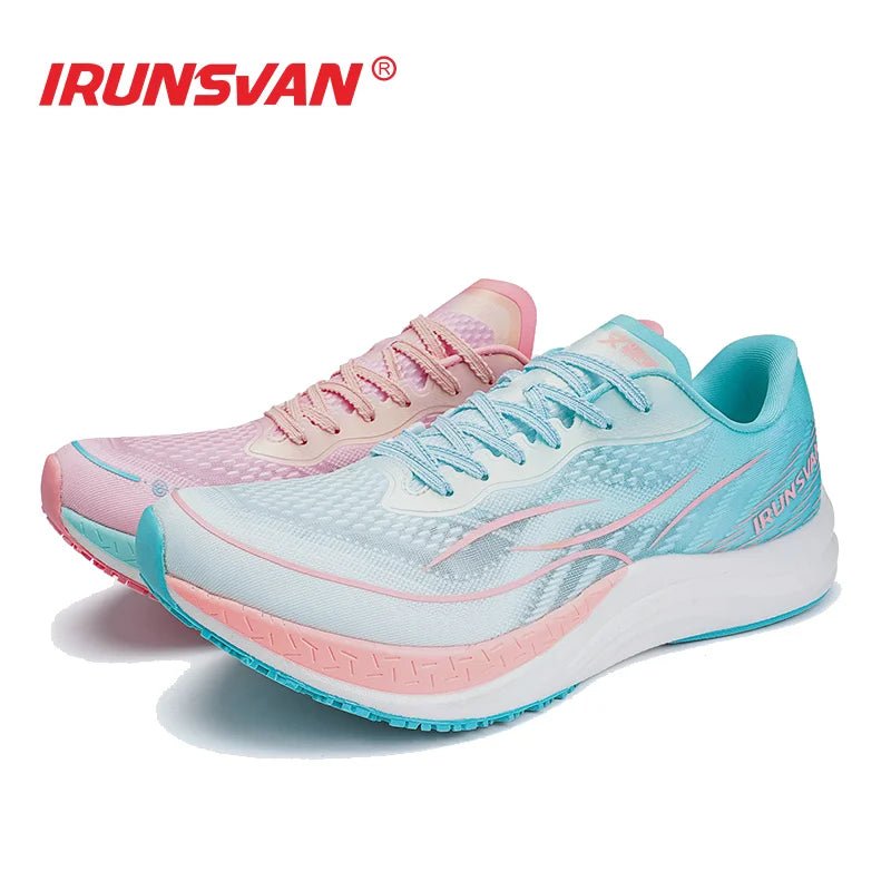 IRUNSVAN Men's sports running shoes with shock-absorbing and anti slip mesh comfortable and shock-absorbing running shoes