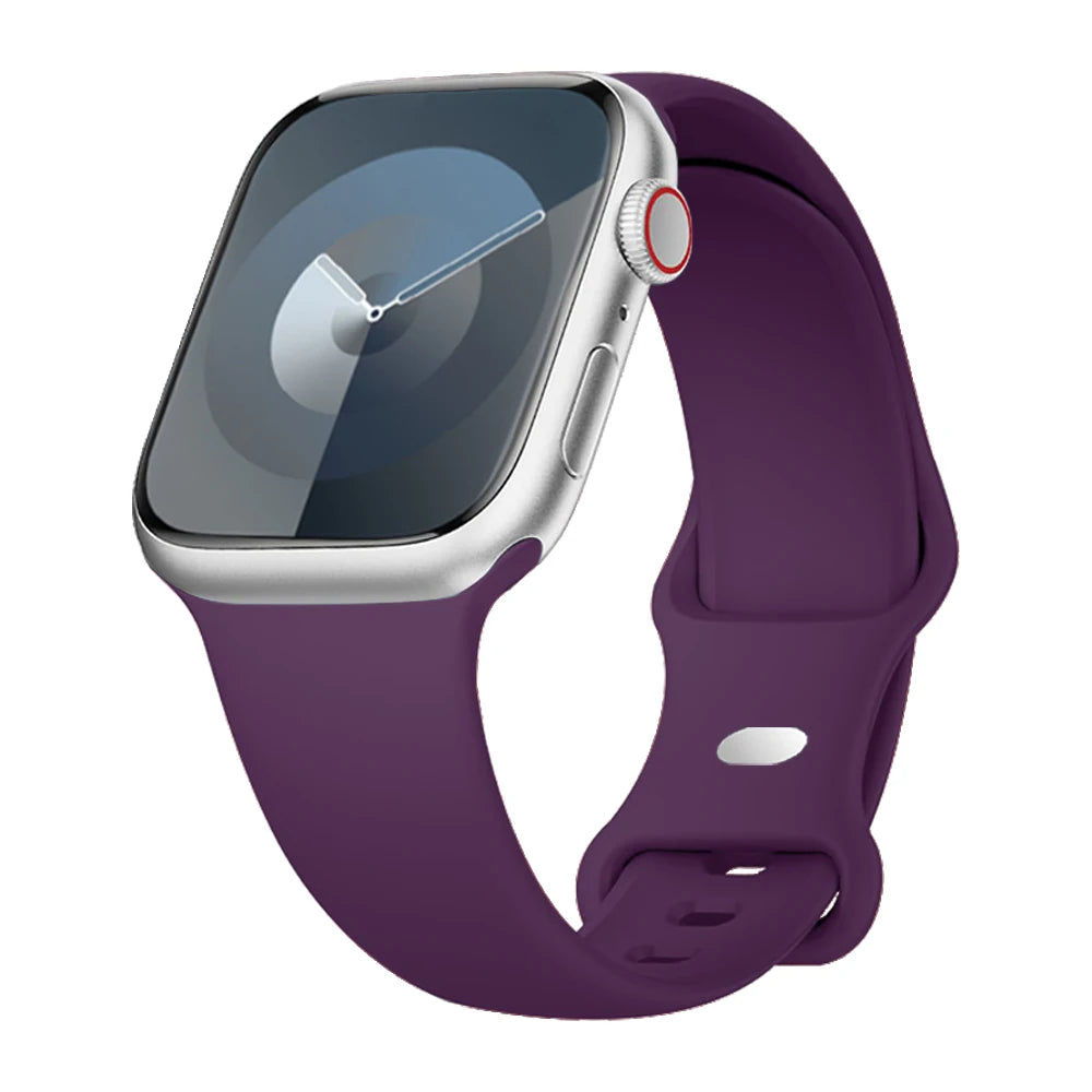 Silicone Strap For Apple Watch Bands 40mm 44mm 46mm 45mm 41mm 49mm 42 Correa Bracelet iWatch series ultra3 2 7 8 9 se 10 11 band