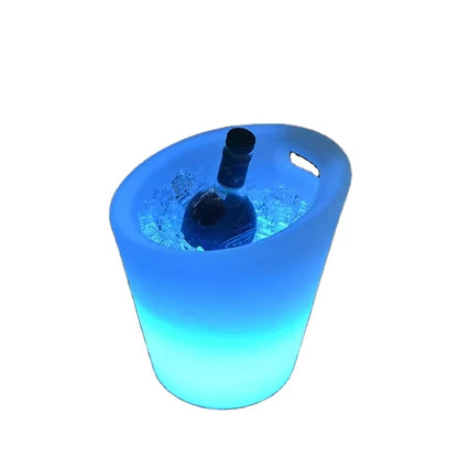 LED Light Up Ice Bucket 7 Colors Changing With Remote Control Handle For Bar KTV Beer Wine Cooler