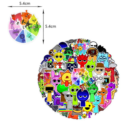 Sprunki Birthday Party Decoration Incredibox Latex Aluminum Foil Balloon For Kids Event Supplies Banner Disposable Tableware