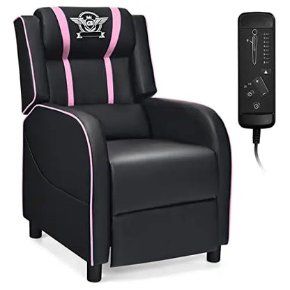 （Local US Inventory）Adjustable Massage Gaming Recliner Chair for Adults Ergonomic Leather Lounge a with Footrest Remote Control