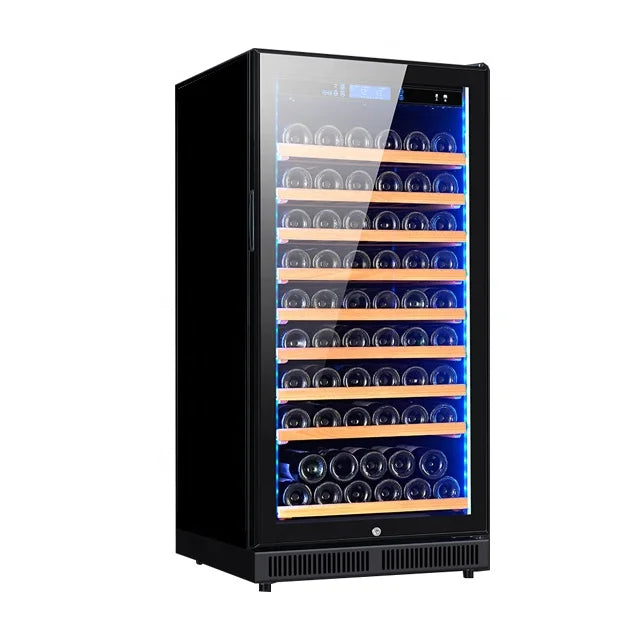 80 Bottle Wine Furniture Quiet Constant Temperature Energy Efficient Fridge with Wine Cooler for Home Office Living Room