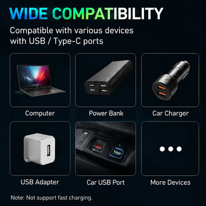 R6FA Night Light And Ambient Lamp USB A Type-C Powered Energy Efficient LED For Room Mini LED Night Lamp