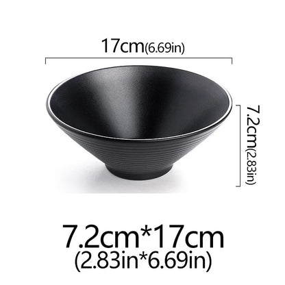 Frosted Melamine Ramen Bowl Imitation Porcelain Large Noodle High Temperature Resistance Bowl Salad Soup Bowl Fast FoodTableware
