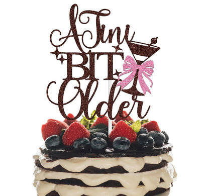 A Tini Bit Older Cake Topper, Espresso Martini Birthday Cake Topper, Tiny Birthday Party Decor, Espresso Martini Themed Birthday