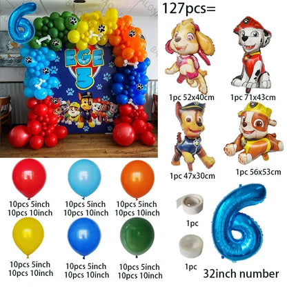 1set Paw Patrol Balloons Kids Birthday Party Supplies Cute Cartoon Anime Patrol Canine Theme Party Decoration Chase Toy Gifts