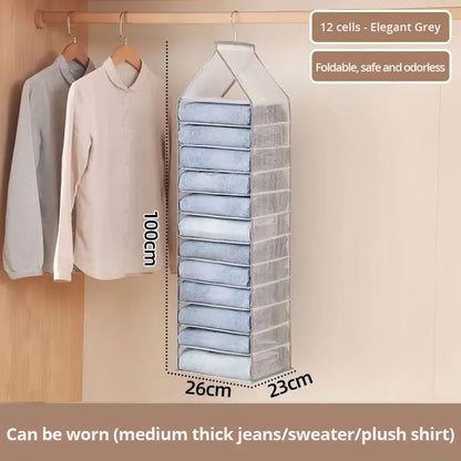 1pc Wardrobe Hanging Storage Bag Cabinet Organizer For Pants Socks T-Shirt Underwear Organizer Hanging Closet Organizer