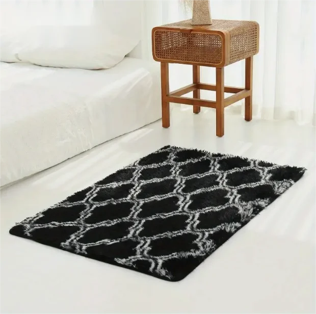 VIKAMA 50x80cm Red Wedding Carpet, Plush Bedroom Bedside Blanket, Proposal, Valentine's Day Party Decoration, Welcome Doormat