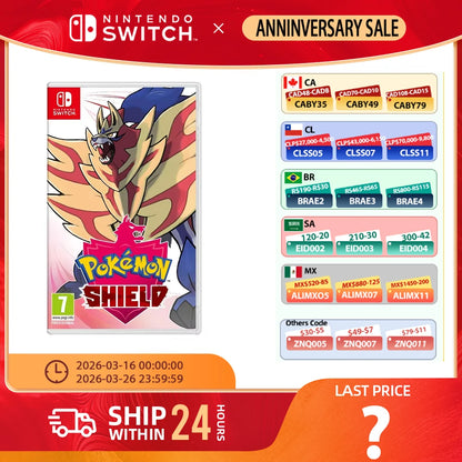 Nintendo Switch -Pokemon Shield-TV Tabletop Handheld Play Modes Genre Platformer Action for Switch OLED Lite Console