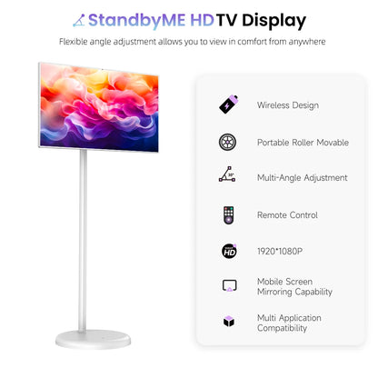 32 Inch Portable Smart Touchscreen TV Android 13 LCD Full HD Camera Battery Travel Exhibition Event Promotion Screen
