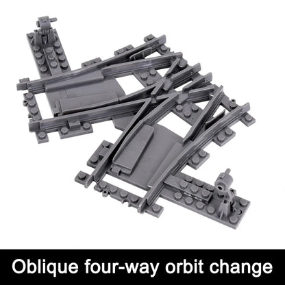 NEW City Trains Flexible Tracks Soft Straight Curved Rails Switch Building Block Creative Models Railways Toys For Kids Gifts