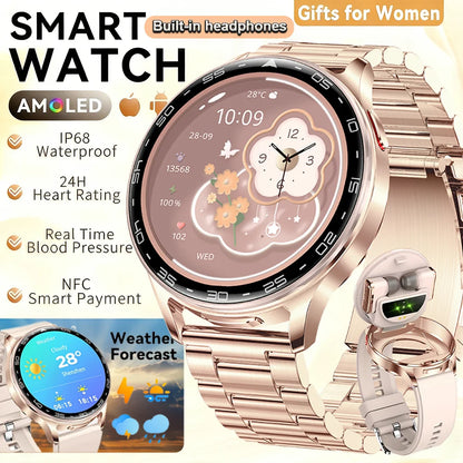 From DAORKOW Smartwatch TWS 2-in-1 Bluetooth Earphones With Built-in Speaker HIFI 9D Sound Quality Health Exercise Monitoring