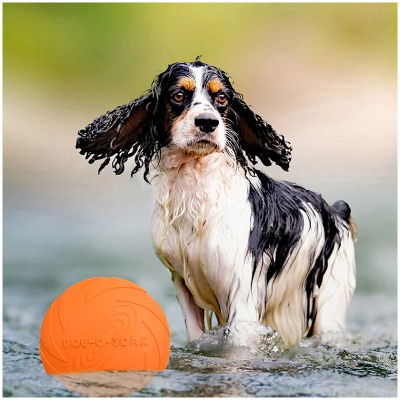 Interactive Silicone Flying Saucer Toy for Dogs And Cats Chew Resistant Flying Disc Pet Game Perfect for Puppy Training Fun