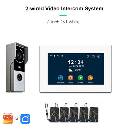ANJIELO SMARTANJIELO SMART 10 Inch Vide10 Inch Doorbell Video Camera System with 7 Door Lock Intercom - Home Security Protection