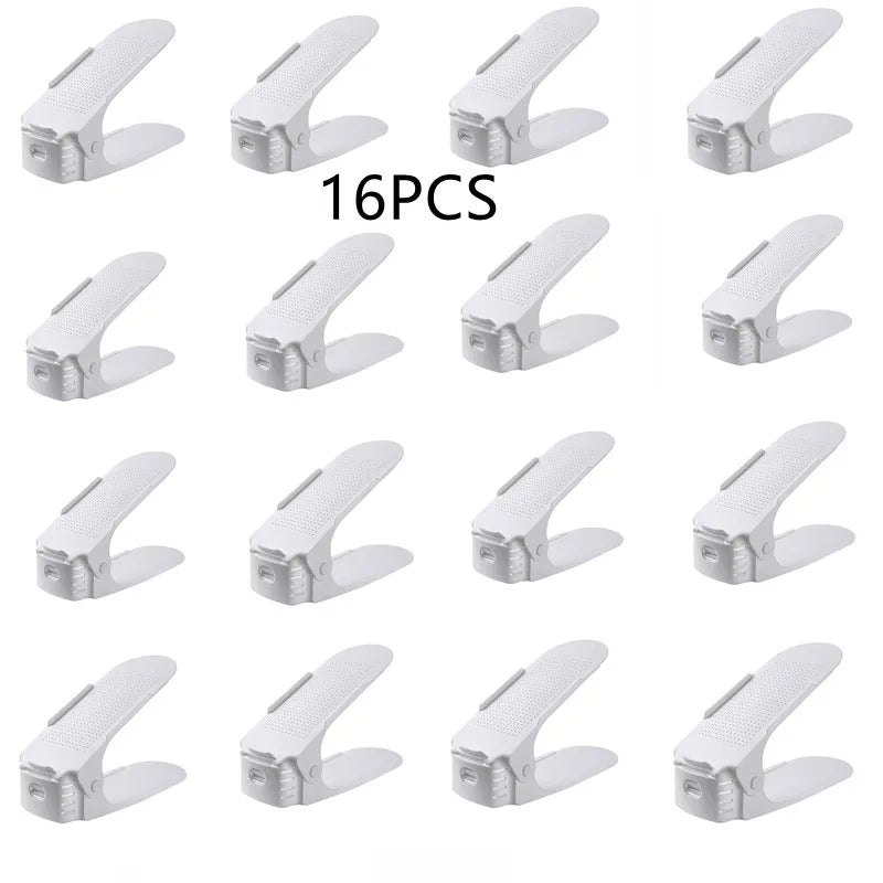 Durable Adjustable Shoe Organizer Footwear Support Slot Space Saving Cabinet Closet Stand Shoes Storage Rack Shoebox