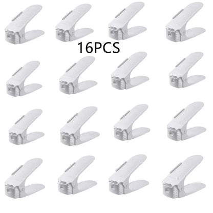 Durable Adjustable Shoe Organizer Footwear Support Slot Space Saving Cabinet Closet Stand Shoes Storage Rack Shoebox