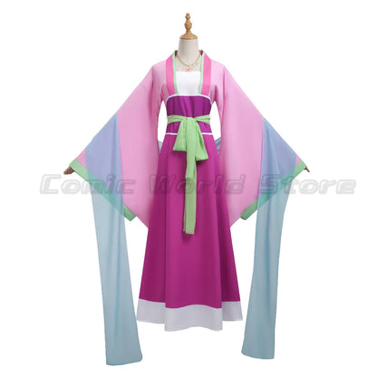 Maomao Cosplay Costume Wig Anime The Apothecary Mao Mao Plus Size Pink Dress Halloween Carnival Party for Women Lady