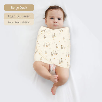 Bilayer Baby Wrap Blanket Newborn Baby Swaddle Tie Anti Startle Jump Blanket Summer Thin Cotton Soft Diaper Changing Blanket