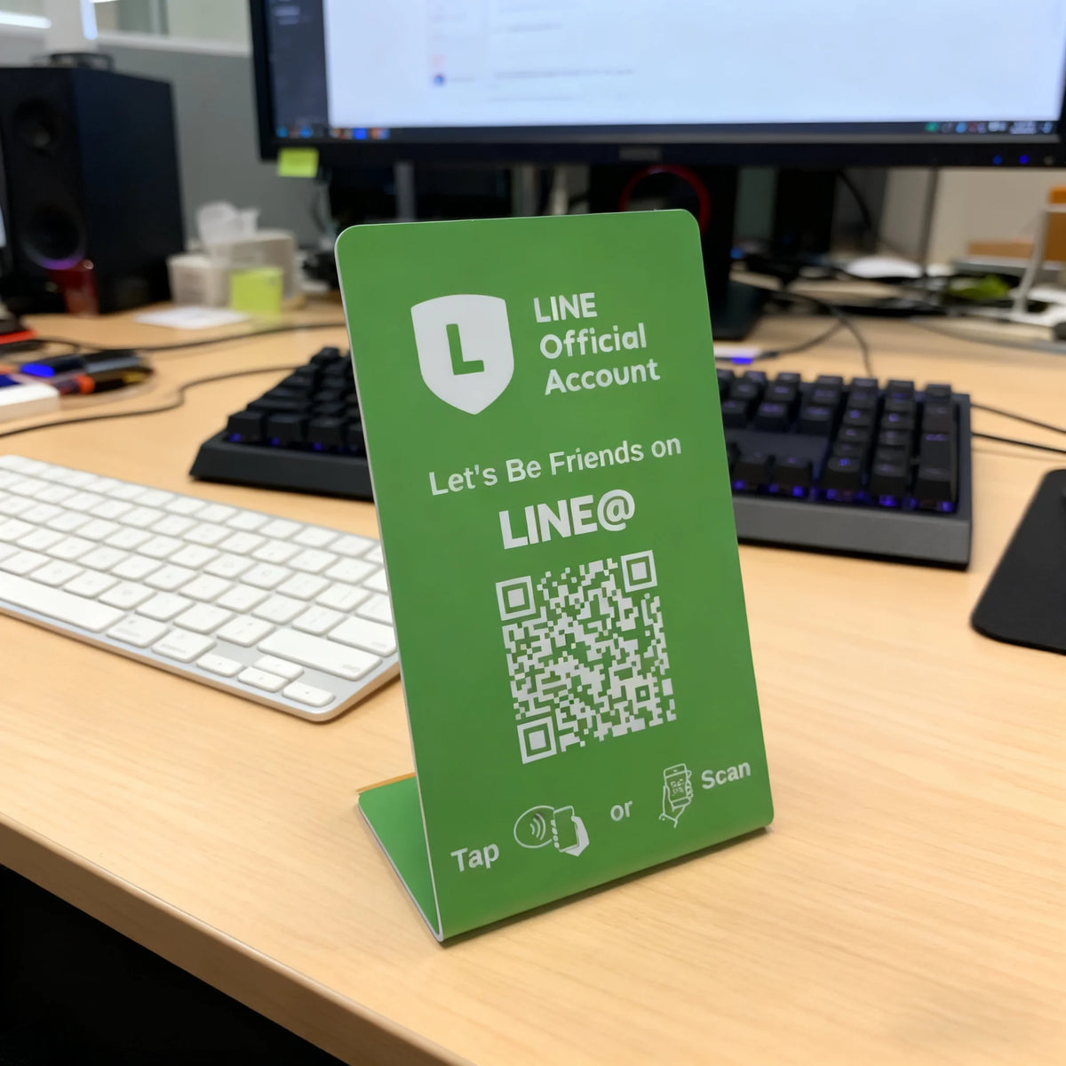 Programmable NFC215 Google Review Card NFC Station Table 13.56Mhz QR code can be independently set to link Standing Card
