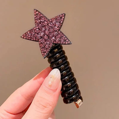rope adult telephone cable ring Rabbit Cute Hair Ring Large Frosted Adult Hair Tie  head ring Children's telephone hephone Cable