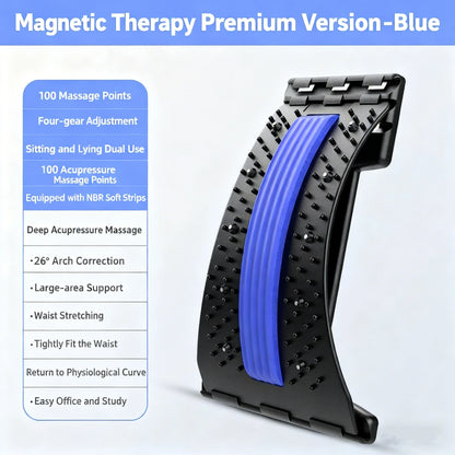 Vertebral Relaxer Lower Lumbar Back Stretcher Massager for Spine Pain Relief  Back Traction Waist Correction - Spinal Health Aid