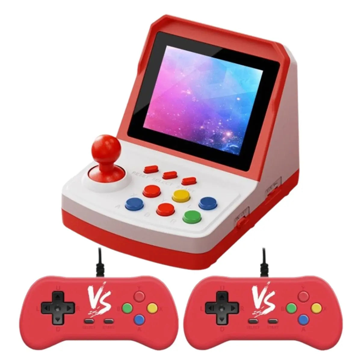 MYdaY- A6PLUS Retro Mini Arcade Video Game Console 1000+ Games 3.2inch Screen Built in Joystick Support TV Output Home Arcade A