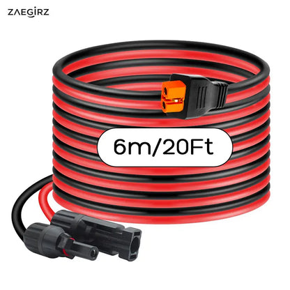 6m 3m 2m Solar to XT60i-F Connector Cable for EcoFlow River Delta ALLPOWERS R600 Bluetti Elite Anker SOLIX Etc. Solar Generator.