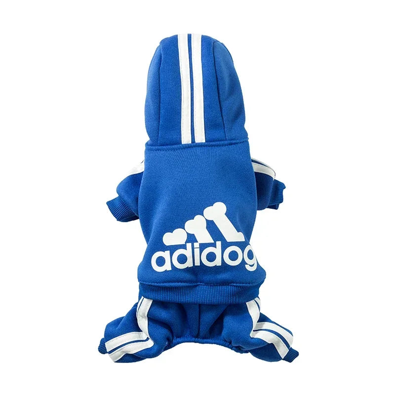 Warm Dog Jumpsuit Hoodie | Sport Sweatshirt Coat for Yorkie & French Bulldog | Small to Medium Pet Jacket