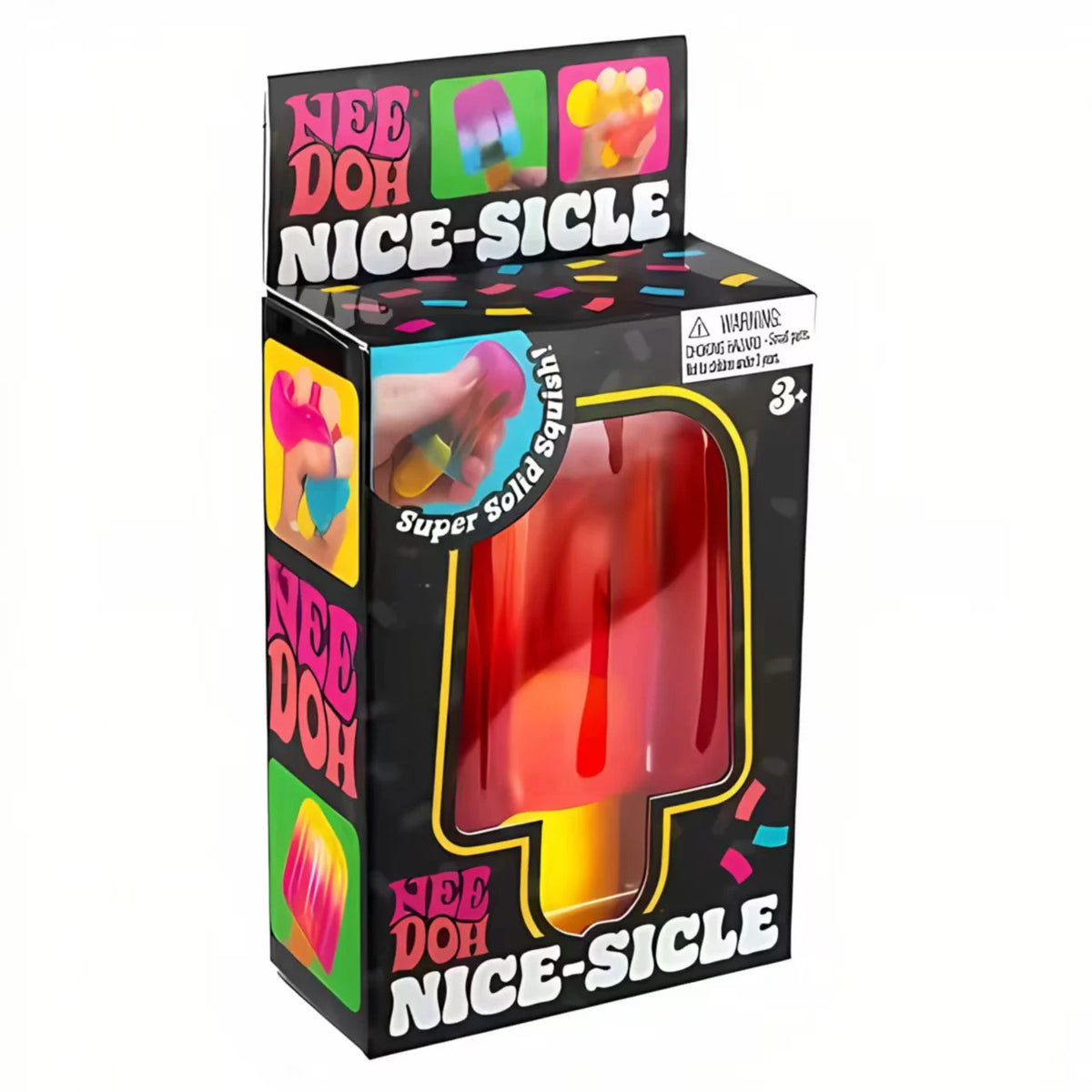 Nice Cube Nee Doh Squishy Squeeze Toy, Portable Stress Relief Sensory Fidget, Great for Kids & Adults with ADHD