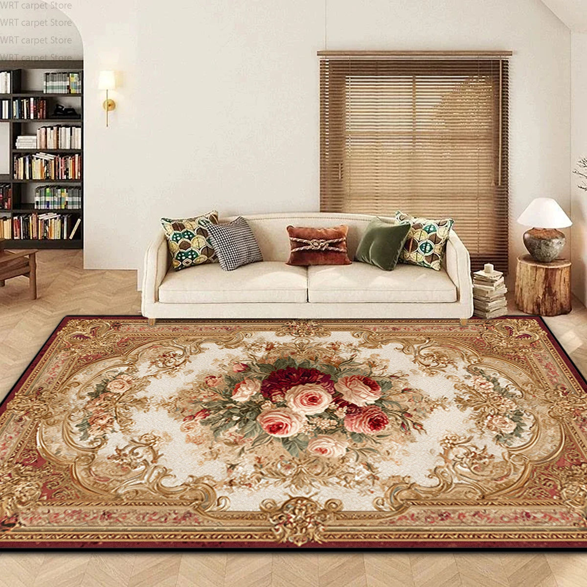 Nordic Luxury Floral Living Room Carpet Decoration Home Fluffy Washable Rug for Bedroom 200x300 Customizable Soft Floor Mats