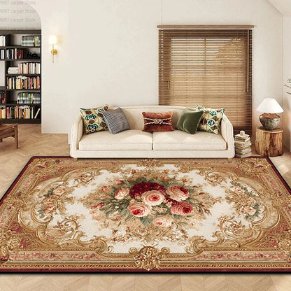 Nordic Luxury Floral Living Room Carpet Decoration Home Fluffy Washable Rug for Bedroom 200x300 Customizable Soft Floor Mats